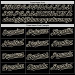 Personalized Team Jersey with Custom Name and Number - Black Cream Pinstripe Sleeveless Baseball Jersey Personalized Black