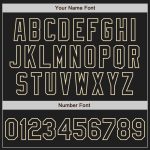 Custom Name and Number Unisex Softball Jersey - Personalized Black Cream Pinstripe Two-Button Design Personalized Black Cream
