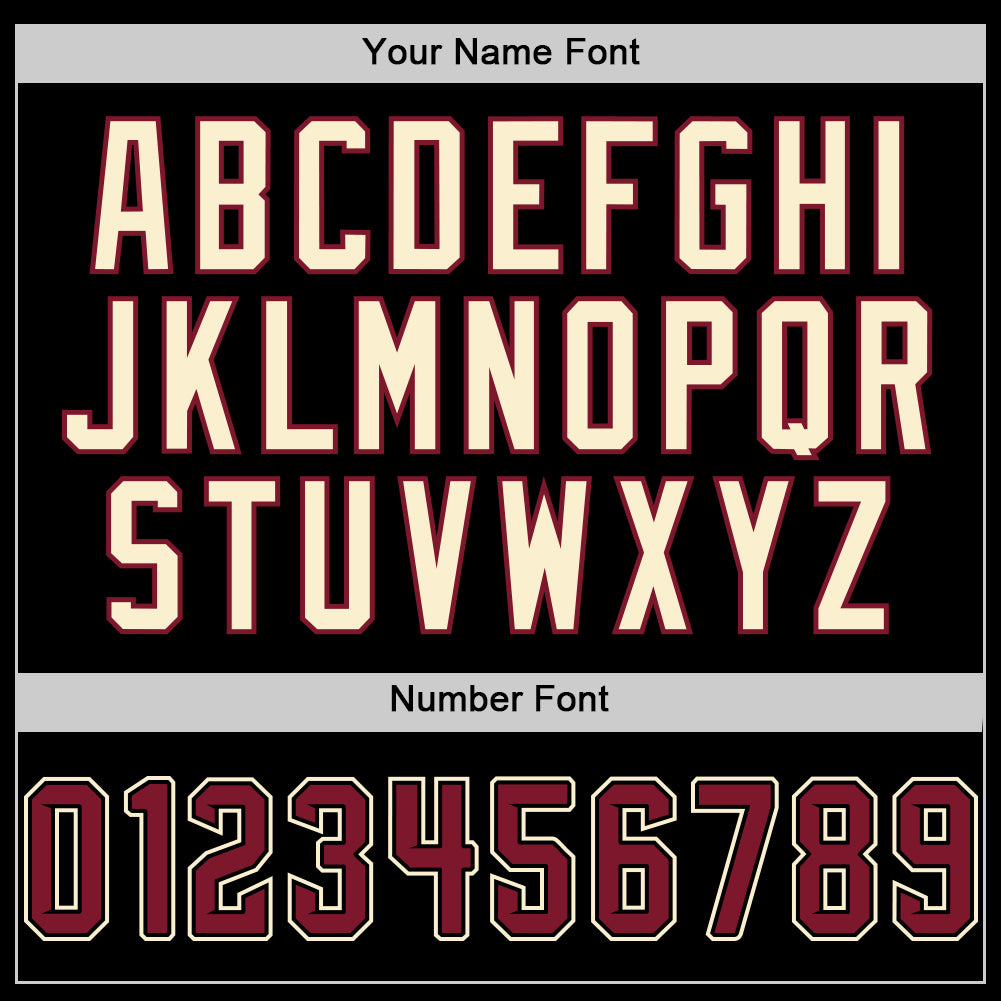 Personalized Black Cream Pinstripe Crimson Authentic Sleeveless Baseball Jersey Team Custom Name and Number Custom Personalized Black Cream Pinstripe Baseball Jersey with Crimson Accents, Sleeveless - Custom Name & Number Personalized - Image 4