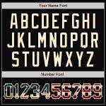 Custom Name and Number Vintage Black Cream Pinstripe USA Flag Bomber Varsity Letterman Jacket Personalized Black Cream Pinstripe