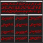Personalized Baseball Jersey with Custom Name and Number, Black Cream-Red Pinstripe Authentic Split Design Personalized Black