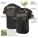 Custom Black Cream Throwback Baseball Jersey - Personalized Sports Apparel Personalized Black Cream Throwback Baseball Jersey
