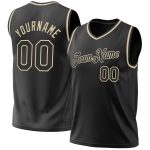 Custom Black Cream Basketball Jersey - Personalized Throwback Style Personalized Black Cream Throwback Basketball Jersey