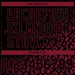 Custom Name & Number Baseball Jersey - Personalized Black Crimson 3D Leopard Print Fade Fashion Design Personalized Black