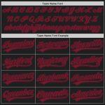 Personalized Black Red Baseball Jersey - Authentic Custom Team Apparel Personalized Black Crimson Authentic Baseball Jersey