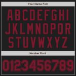 Personalized Black Red Baseball Jersey - Authentic Custom Team Apparel Personalized Black Crimson Authentic Baseball Jersey