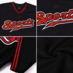 Custom Name and Number Personalized Black and Crimson Baseball Jersey - Authentic Team Apparel Personalized Black Crimson