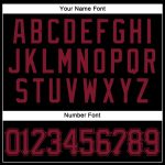 Custom Name Number Baseball Jersey Black Crimson Personalized Sleeveless Authentic Team Apparel Personalized Black Crimson