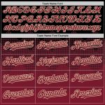 Custom Name Number Authentic Baseball Jersey - Personalized Black Crimson Gradient 3D Pattern Square Shapes Personalized