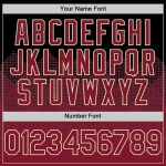 Custom Name Number Authentic Baseball Jersey - Personalized Black Crimson Gradient 3D Pattern Square Shapes Personalized