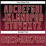 Custom Name and Number Black Crimson City 3D Gradient Performance T-Shirt with Square Pattern Design Personalized Black Crimson-City
