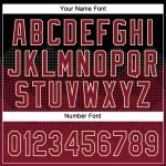 Custom Name and Number Personalized Softball Jersey Unisex Gradient 3D Pattern Square Shapes Black Crimson-City Two-Button