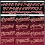 Custom Name and Number Personalized Softball Jersey Unisex Gradient 3D Pattern Square Shapes Black Crimson-City Two-Button