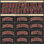 Personalized Baseball Jersey - Black Crimson-City Cream Authentic Design Personalized Black Crimson-City Cream Authentic