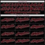 Personalized Authentic Baseball Jersey - Black Crimson-City Cream Design Personalized Black Crimson-City Cream Authentic