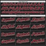 Custom Name and Number Personalized Black Crimson Baseball Jersey - Authentic Raglan Sleeves Team Gear Personalized Black