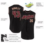 Custom Name and Number Personalized Black Crimson-City Cream Baseball Jersey - Authentic Sleeveless Team Gear Personalized