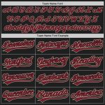 Personalized Black and Crimson Cream Baseball Jersey for Men, Size 18 Personalized Black Crimson-City Cream Baseball Jersey