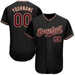 Personalized Black Crimson Baseball Jersey - Custom Cream Baseball Jersey 2 Personalized Black Crimson-City Cream Baseball