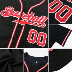Personalized Black Crimson Baseball Jersey for Men and Women - Custom Cream Jersey 3 Personalized Black Crimson-City Cream