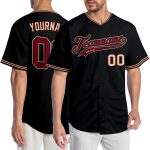 Custom Black Crimson Baseball Jersey for Men and Women - Personalized Sportswear Personalized Black Crimson-City Cream Baseball