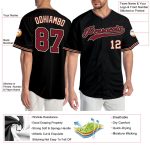 Custom Black Crimson Baseball Jersey for Men and Women - Personalized Sportswear Personalized Black Crimson-City Cream Baseball