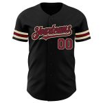 Personalized Black Crimson City Cream Baseball Jersey for Men and Women - Custom Team Apparel Personalized Black Crimson-City