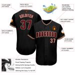 Custom Name Number Personalized Black Crimson Cream Baseball Jersey Team Personalized Black Crimson-City Cream Baseball Jersey