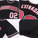 Custom Name Number Personalized Black Crimson Cream Baseball Jersey Team Personalized Black Crimson-City Cream Baseball Jersey