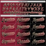 Custom Name Number Gradient Bomber Jacket Black Crimson City Varsity Letterman Cream Fashion Full-Snap Personalized Black
