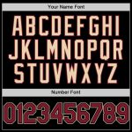 Custom Team Name Number Black Crimson Varsity Letterman Hoodie Jacket Full-Snap Bomber Personalized Black Crimson-City Cream
