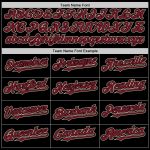 Custom Name and Number Black Crimson-City Varsity Full-Snap Hoodie Jacket Two Tone Bomber Personalized Black Crimson-City