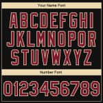 Custom Name and Number Bomber Jacket Varsity Letterman Black Crimson-City Cream Crow 3D Pattern Sleeves Personalized Black