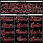 Custom Name and Number Black Crimson-City Hockey Lace Neck Jersey - Personalized Team Apparel Personalized Black Crimson-City