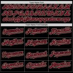 Personalized Black Crimson-City Baseball Jersey with Custom Name and Number - Authentic Throwback Mesh Design Personalized