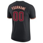 Personalized Black Crimson City Performance T-Shirt for Men and Women Personalized Black Crimson-City Cream Performance T-Shirt