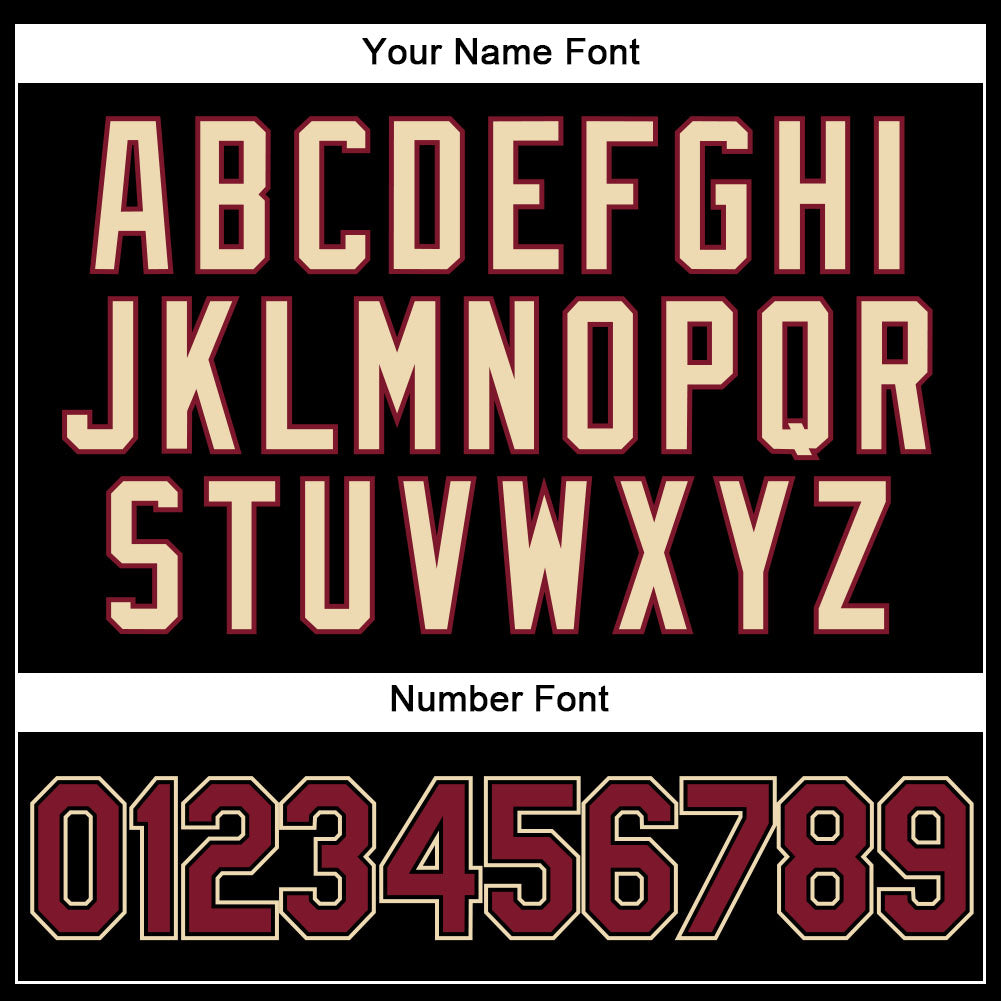 Personalized Black Crimson-City Cream Performance Vapor Golf Polo Shirt Team Custom Name and Number Custom Name Number Black Crimson-City Cream Performance Vapor Golf Polo Shirt Personalized Black Crimson-City Cream Performance - Image 5