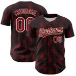 Custom Black Crimson-Cream 3D Halftone Baseball Jersey for Men, Personalized Apparel Personalized Black Crimson-Cream 3D