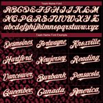 Personalized 3D Leopard Print Black Crimson-Cream Fashion Baseball Jersey Personalized Black Crimson-Cream 3D Leopard Print