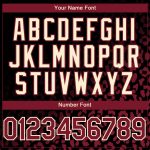 Personalized 3D Leopard Print Black Crimson-Cream Fashion Baseball Jersey Personalized Black Crimson-Cream 3D Leopard Print