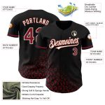 Personalized 3D Leopard Print Black Crimson-Cream Fashion Baseball Jersey Personalized Black Crimson-Cream 3D Leopard Print