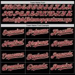 Custom Name and Number Baseball Jersey - Personalized 3D Gradient Twinkle Star Pattern in Black Crimson-Cream Personalized