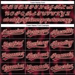 Custom Baseball Jersey with Personalized Name and Number, Black Crimson-Cream 3D Halftone Dots Design Personalized Black