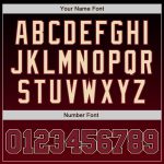Custom Name and Number Baseball Jersey - Personalized Black Crimson Cream Authentic Fade Fashion Jersey Personalized Black