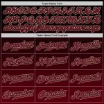 Custom Name and Number Baseball Jersey - Personalized Black Crimson Cream Authentic Fade Fashion Jersey Personalized Black