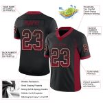 Personalized Crimson Cream Black Mesh Football Jersey for Fashion Fans Personalized Black Crimson-Cream Mesh Drift Fashion