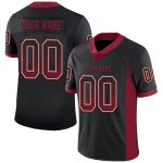 Personalized Crimson Cream Black Mesh Football Jersey for Fashion Fans Personalized Black Crimson-Cream Mesh Drift Fashion