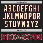Personalized Unisex Softball Jersey Black Crimson-Cream Two-Button Design Personalized Black Crimson-Cream Two-Button Unisex
