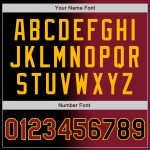 Personalized Gradient Bomber Jacket in Black Crimson Gold - Full-Snap Varsity Letterman Fashion Jacket Personalized Black