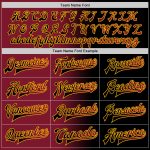 Personalized Gradient Bomber Jacket in Black Crimson Gold - Full-Snap Varsity Letterman Fashion Jacket Personalized Black